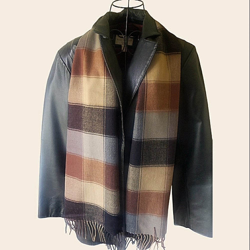 Softer than Cashmere? long, colorblock winter scarf, NWOT